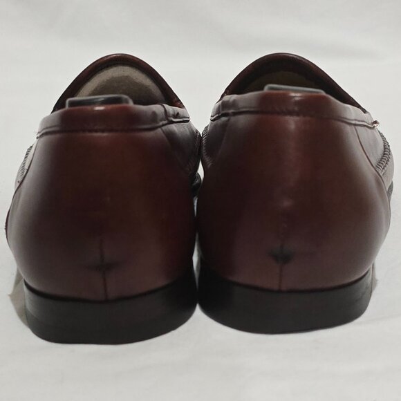 Santoni Leather Woven Loafer Made in Italy Brown - Sz 10.5B US - Picture 3 of 9